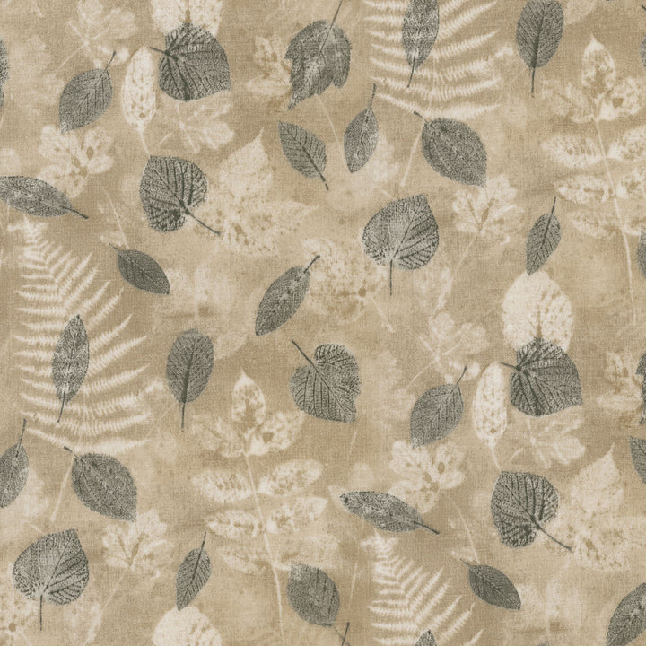 Farmhouse Leaf Natural 408571 by PKL Studio Outdoor Fabric - 100% Spun Polyester Pakistan 51000 Horizontal: 25.25 and Vertical: 13.5 54 - Fabric Carolina -