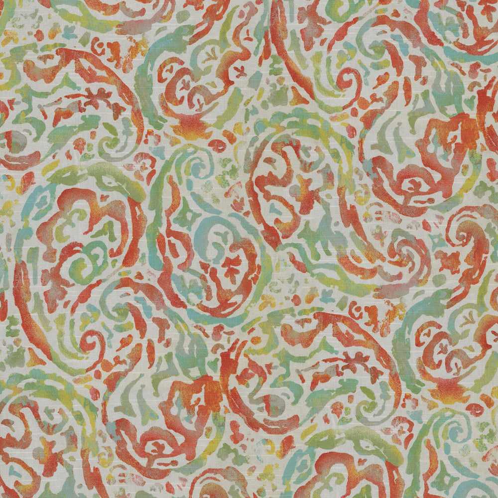 Paisley Petals Mango 408610 by PKL Studio Fabric - 100% Cotton China 39000 Horizontal: 13.5 and Vertical: 27 54 - Fabric Carolina -