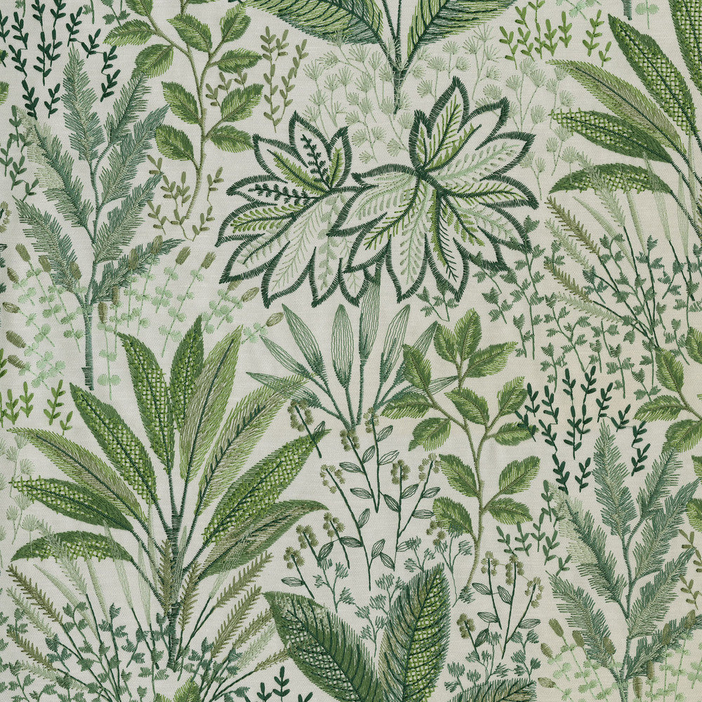 Amazonia Emb Fern 408770 by PKL Studio Fabric - 73%Polyester 27%Cotton Embroid:100%Rayon INDIA 46000 Horizontal: 26 and Vertical: 18 54 - Fabric Carolina -