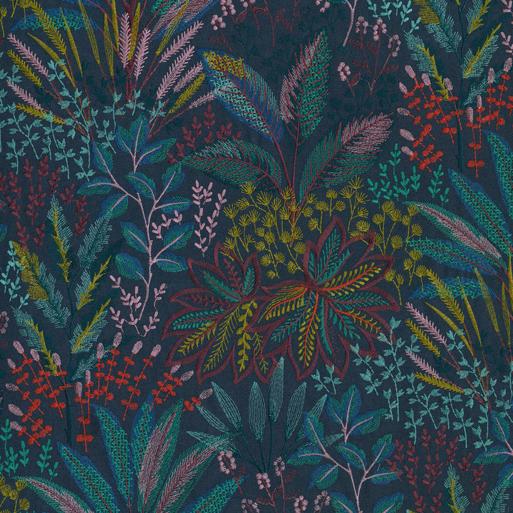 Amazonia Emb Multi 408772 by PKL Studio Fabric - Base: 73% Polyester 27% Cotton Emb: 100% Rayon India 46000 Horizontal: 26 and Vertical: 18 Base: 54" Emb: 52" - Fabric Carolina -