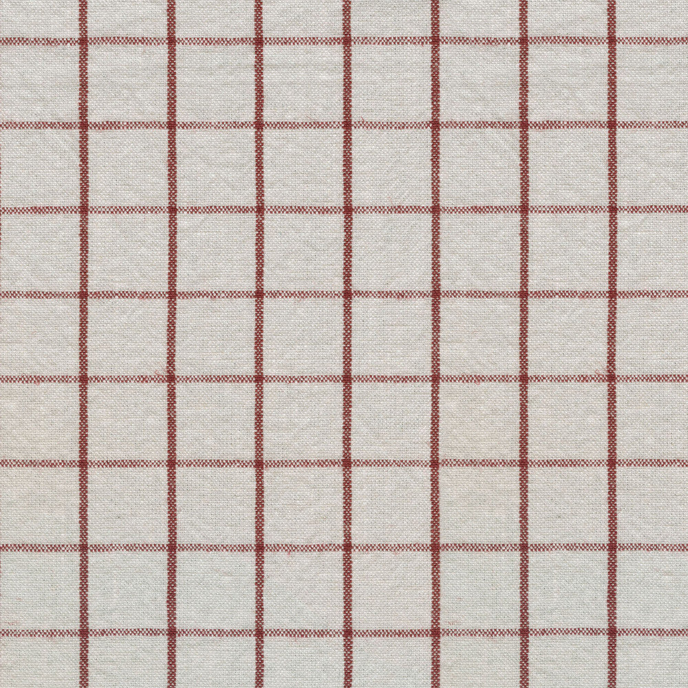 Weston Grid Peppermint 408881 by PKL Studio Fabric - 55%Linen 45%Cotton CHINA 30000 Horizontal: 1.625 and Vertical: 1.625 54 - Fabric Carolina -