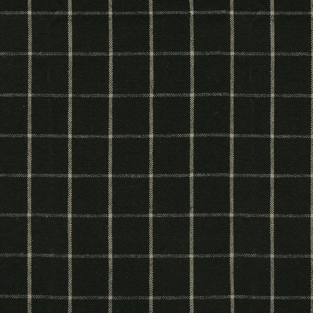 Weston Grid Onyx 408884 by PKL Studio Fabric - 55% Linen 45% Cotton China 30000 Horizontal: 1.625 and Vertical: 1.625 54 - Fabric Carolina -