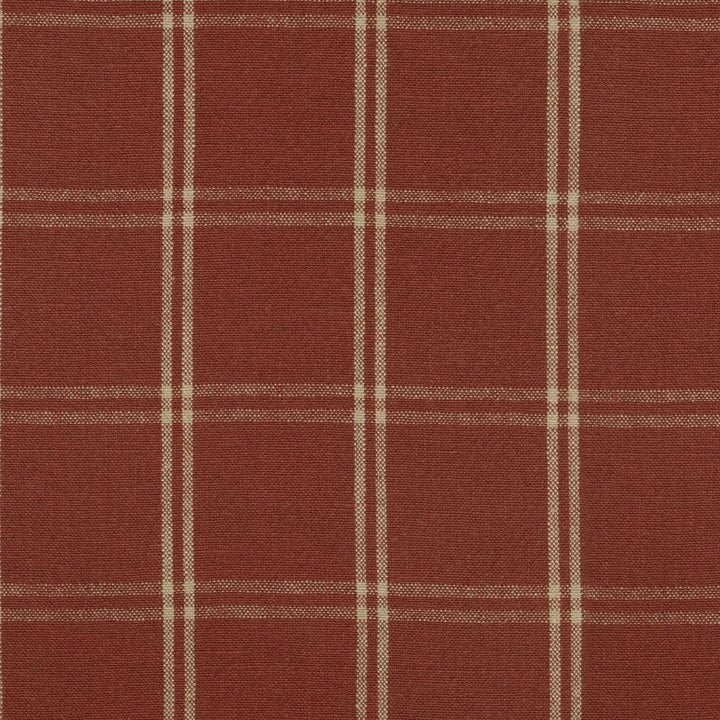 Brent Plaid Cinnabar 408891 by PKL Studio Fabric - 55% Linen 45% Cotton China 30000 Horizontal: 3.5 and Vertical: 3.5 54 - Fabric Carolina -