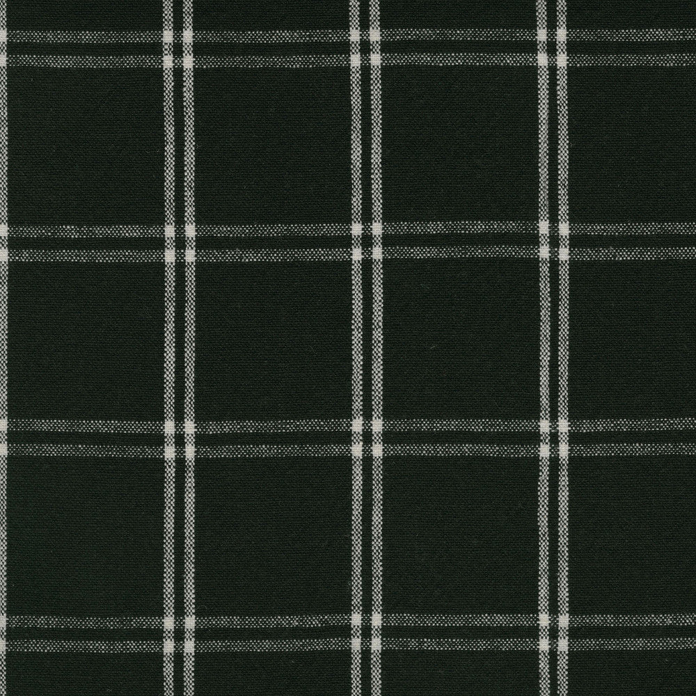 Brent Plaid Onyx 408892 by PKL Studio Fabric - 55%Linen 45%Cotton CHINA 30000 Horizontal: 3.5 and Vertical: 3.5 54 - Fabric Carolina -