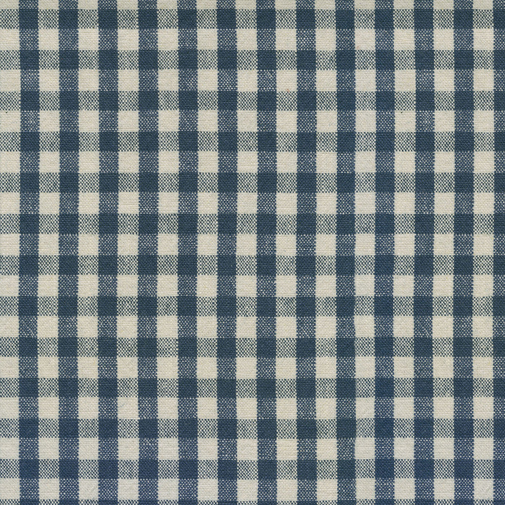 Logan Check Marine 408900 by PKL Studio Fabric - 55% Linen 45% Cotton CHINA 30000 Horizontal: 1 and Vertical: 1 54 - Fabric Carolina -