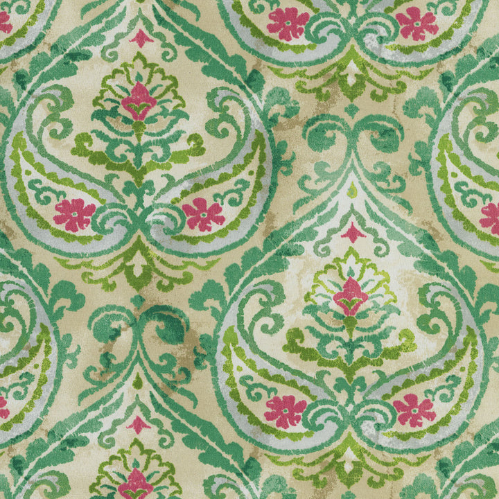 Summer Medallion Leaf 408921 by PKL Studio Outdoor Fabric - 100% Spun Polyester Pakistan 51000 Horizontal: 6.75 and Vertical: 12.63 54 - Fabric Carolina -