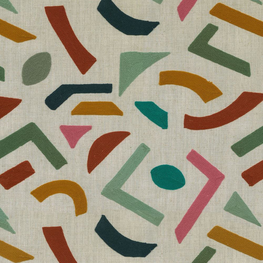 Oslo Embroidery Confetti 409030 by PKL Studio Fabric - 69% Polyester 23% Acrylic 8% Linen Embroid:100% Acrylic INDIA 12000 Horizontal: 14.5 and Vertical: 15.5 57 - Fabric Carolina -