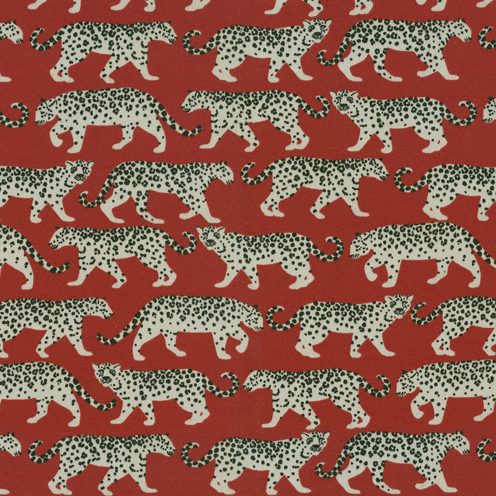 Tiger Walk Red 409101 by PKL Studio Outdoor Fabric - 100% Spun Polyester Pakistan 51000 Horizontal: 13.5 and Vertical: 12.63 54 - Fabric Carolina -