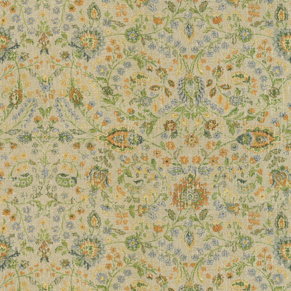Ancient Arabesque Sunset 409140 by PKL Studio Fabric - 44% Rayon 41% Polyester 15% Cotton INDIA 51000 Horizontal: 27 and Vertical: 20 54 - Fabric Carolina -