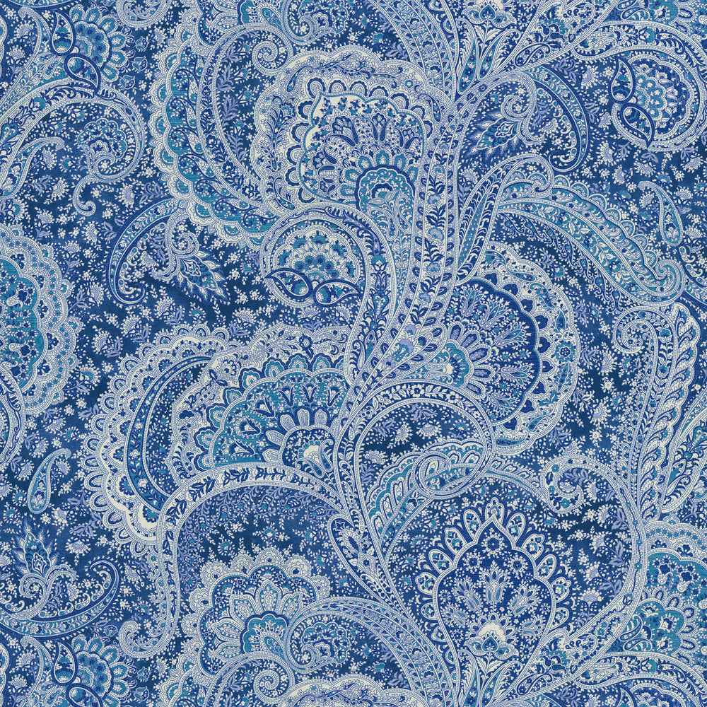 Sultan'S Paisley Lapis 409262 by PKL Studio Fabric - 100% Cotton DIGITAL PRINT KOREA 51000 Horizontal: 27 and Vertical: 25.25 54 - Fabric Carolina -