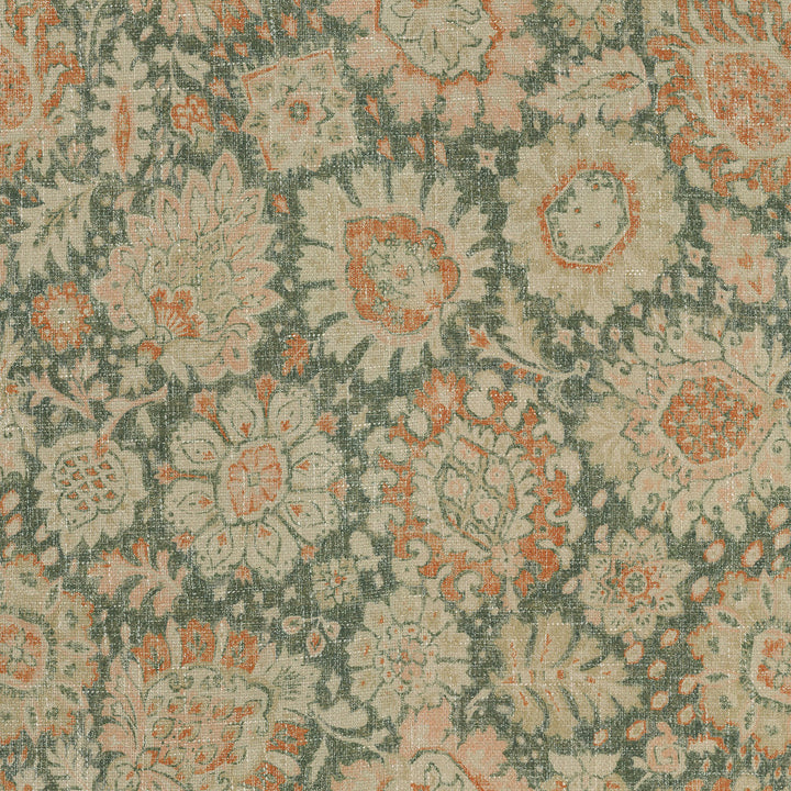 Heriz Medallions Terracotta 409324 by PKL Studio Fabric - Base:80%Polyester 20%Rayon Back:100%Latex CHINA 51000 Horizontal: 27 and Vertical: 27 54 - Fabric Carolina -