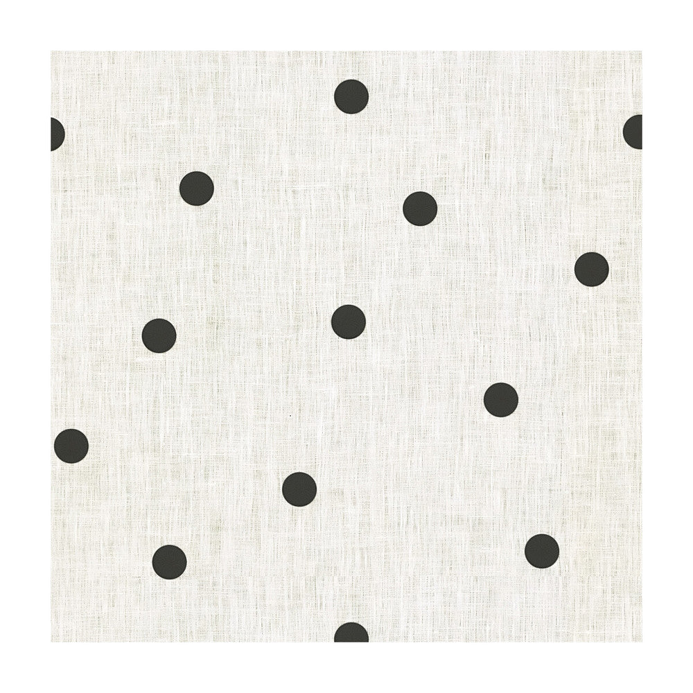 Scatter Dot Black by Kravet Design Designer Fabric KATE SPADE CURIOSITIES LINEN - 88%;VISCOSE - 12% India Horizontal: 17 and Vertical: 16 50.5 - Swanky Fabrics -