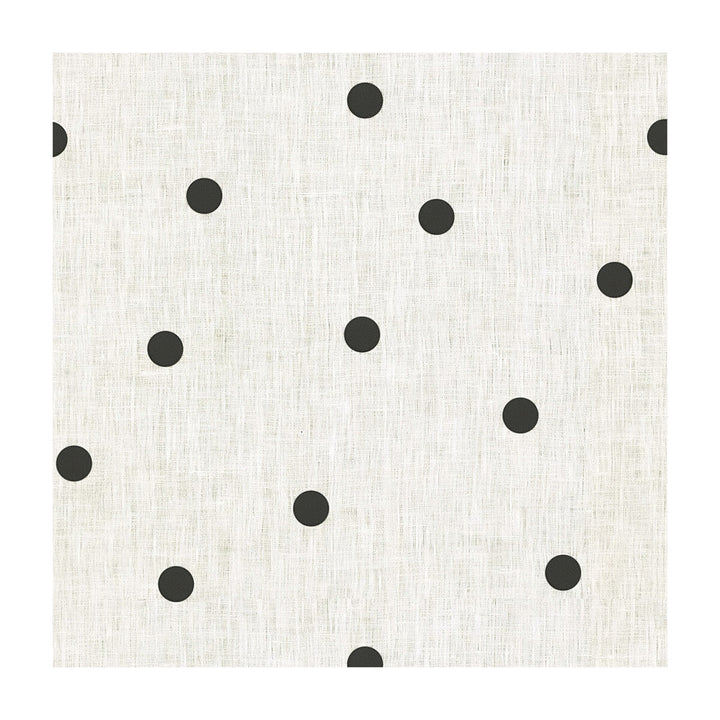 Scatter Dot Black by Kravet Design Designer Fabric KATE SPADE CURIOSITIES LINEN - 88%;VISCOSE - 12% India Horizontal: 17 and Vertical: 16 50.5 - Swanky Fabrics -