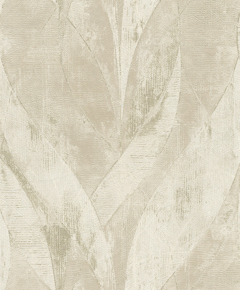 Blake Light Grey Leaf Wallpaper by Advantage Concrete Covers about 57.5 square feet 20.9-in by 33-ft long roll Unpasted 12.6 - Fabric Carolina -