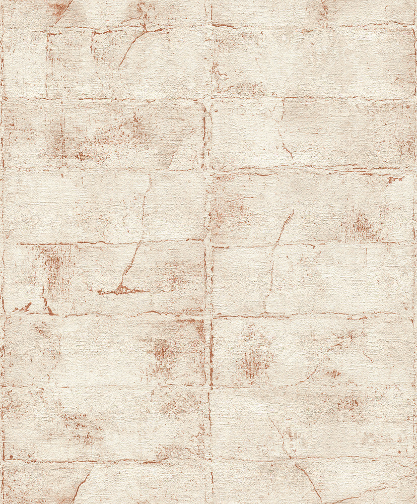 Clay Rust Stone Wallpaper by Advantage Concrete Covers about 57.5 square feet 20.9-in by 33-ft long roll Unpasted 3.5 - Fabric Carolina -