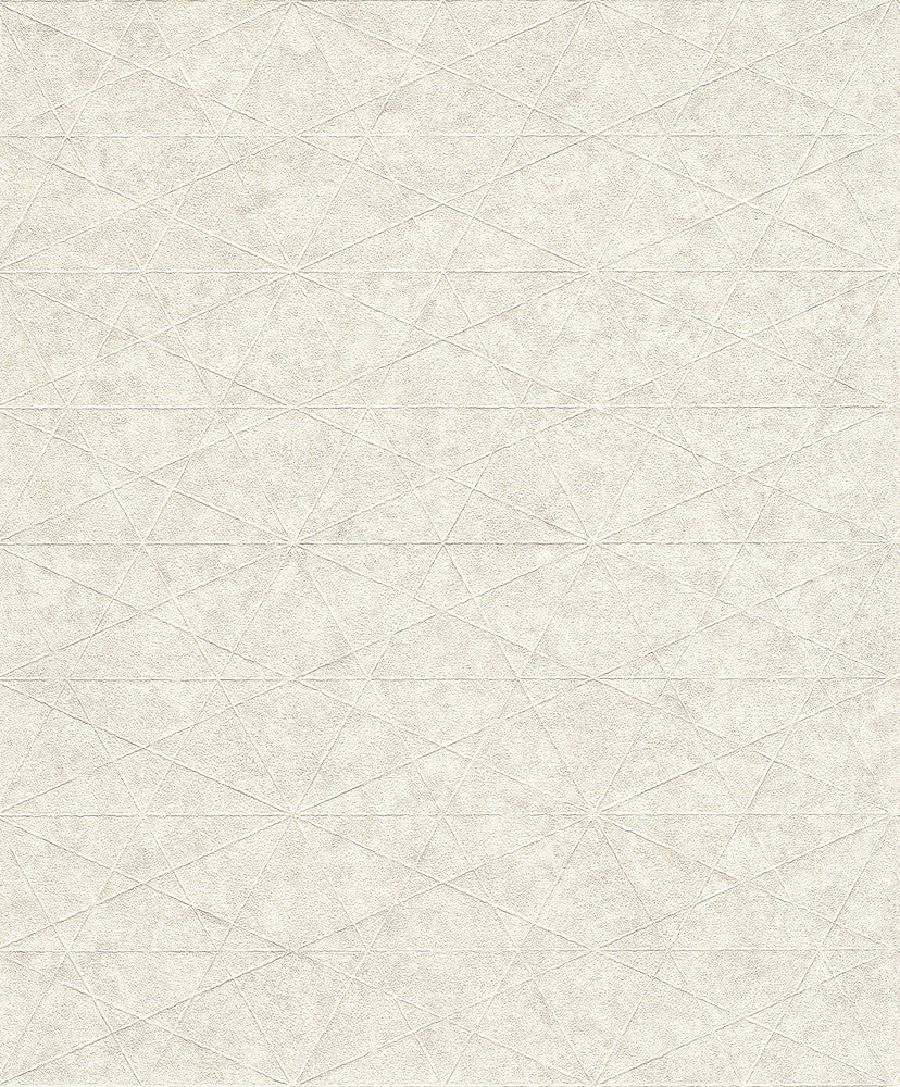 Seth White Triangle Wallpaper by Advantage Concrete Covers about 57.5 square feet 20.9-in by 33-ft long roll Unpasted 5.9 - Fabric Carolina -