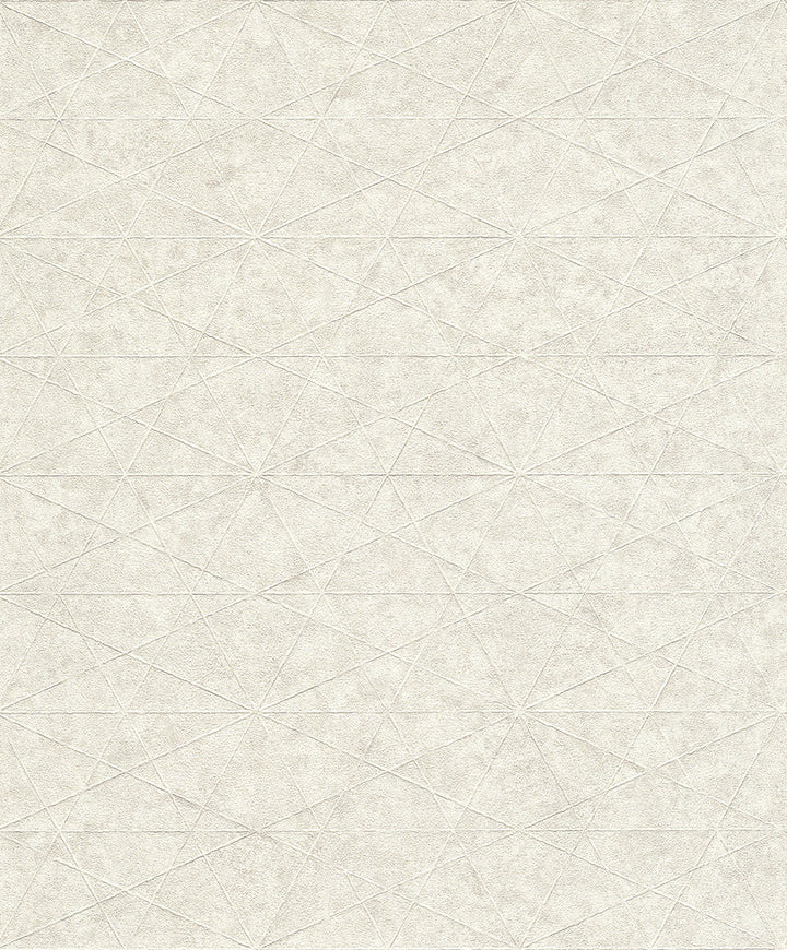 Seth White Triangle Wallpaper by Advantage Concrete Covers about 57.5 square feet 20.9-in by 33-ft long roll Unpasted 5.9 - Fabric Carolina -
