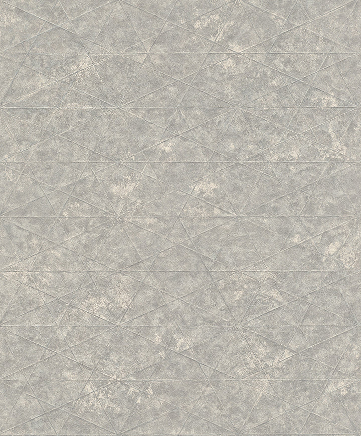 Seth Light Grey Triangle Wallpaper by Advantage Concrete Covers about 57.5 square feet 20.9-in by 33-ft long roll Unpasted 5.9 - Fabric Carolina -