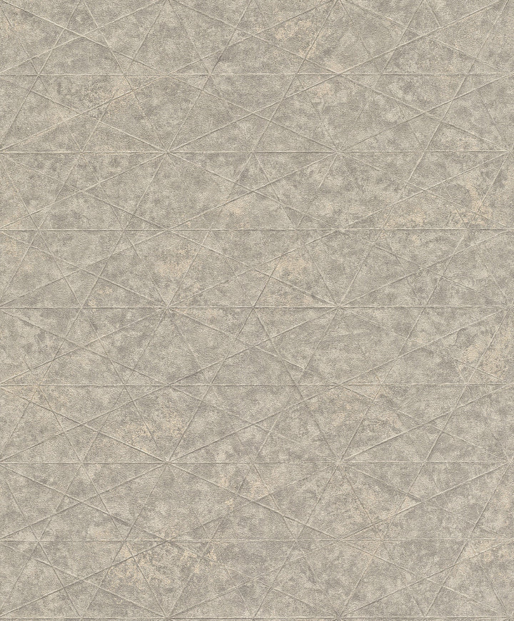Seth Grey Triangle Wallpaper by Advantage Concrete Covers about 57.5 square feet 20.9-in by 33-ft long roll Unpasted 5.9 - Fabric Carolina -