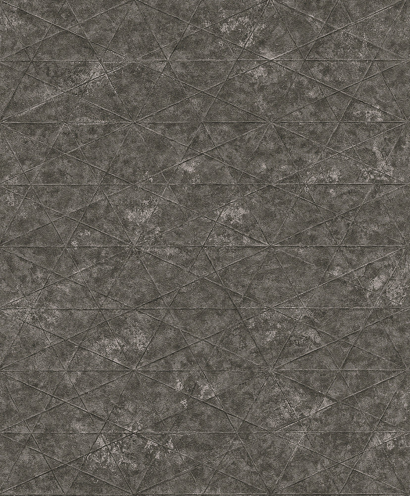 Seth Black Traingle Wallpaper by Advantage Concrete Covers about 57.5 square feet 20.9-in by 33-ft long roll Unpasted 5.9 - Fabric Carolina -
