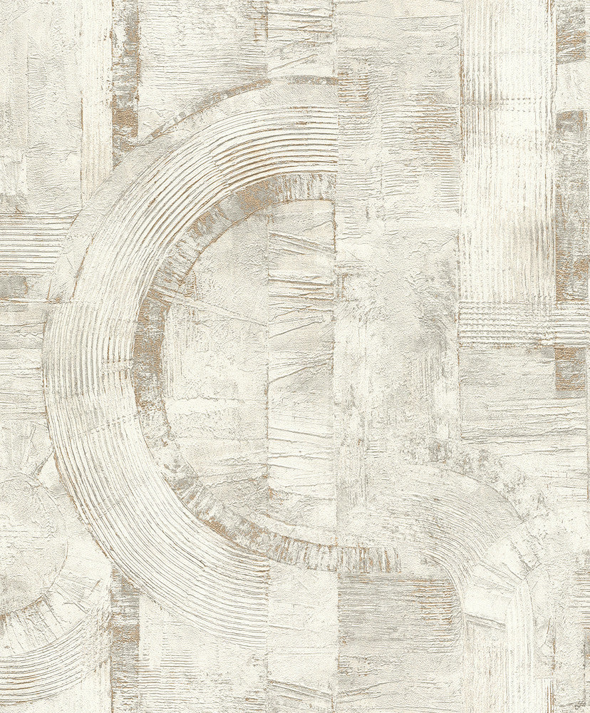 Abe Bone Geo Wallpaper by Advantage Concrete Covers about 57.5 square feet 20.9-in by 33-ft long roll Unpasted 12.6 - Fabric Carolina -
