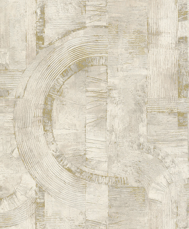 Abe Cream Geo Wallpaper by Advantage Concrete Covers about 57.5 square feet 20.9-in by 33-ft long roll Unpasted 12.6 - Fabric Carolina -