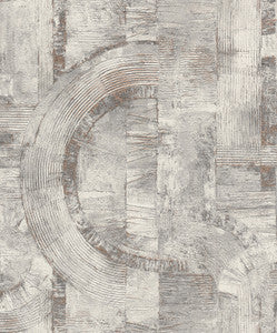 Abe Light Grey Geo Wallpaper by Advantage