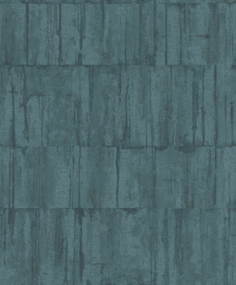 Buck Teal Horizontal Wallpaper by Advantage Concrete Covers about 57.5 square feet 20.9-in by 33-ft long roll Unpasted 12.6 - Fabric Carolina -