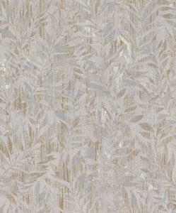 Beck Metallic Leaf Wallpaper by Advantage