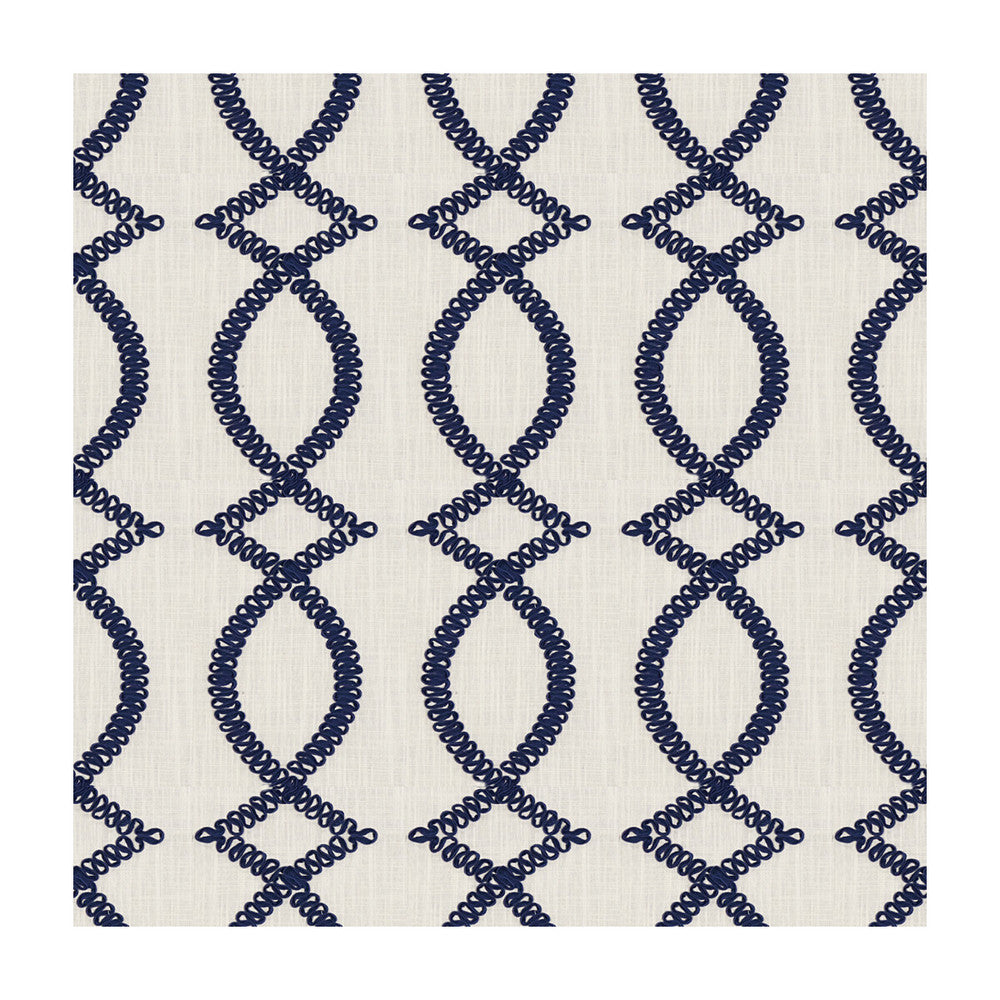 Maxime Navy by Kravet Design Fabric KATE SPADE CURIOSITIES VISCOSE - 75%;LINEN - 25% India Horizontal: 6.5 and Vertical: 9 51 - Fabric Carolina -