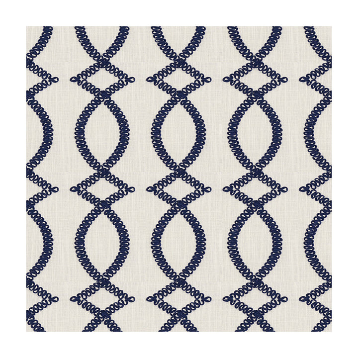 Maxime Navy by Kravet Design Designer Fabric KATE SPADE CURIOSITIES VISCOSE - 75%;LINEN - 25% India Horizontal: 6.5 and Vertical: 9 51 - Swanky Fabrics -