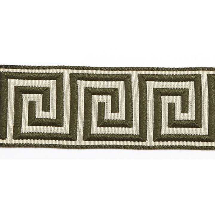 Hellenic Key Jacquard Tape Caper by Europatex Designer Fabric Hellenic 62% Fibranne, 38% Rayon 2.00 inches - Swanky Fabrics -