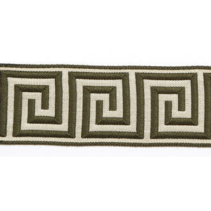 Hellenic Key Jacquard Tape Caper by Europatex Fabric