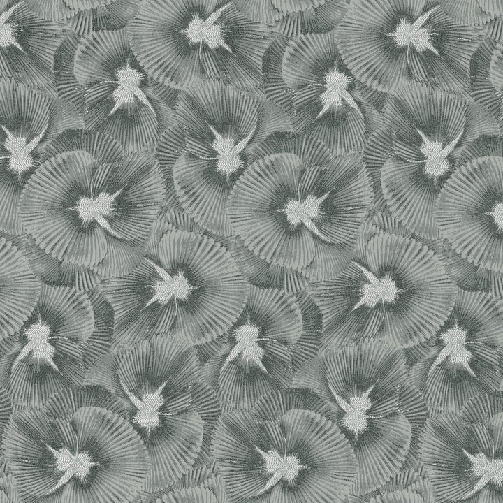 Fleurine Pewter 410053 by PKL Studio Fabric - 100%Polyester INDIA 9000 Horizontal: 9.3 and Vertical: 22 54 - Fabric Carolina -