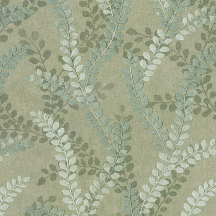 Eucalyptus Emb Green Tea 410120 by PKL Studio Fabric - 100%Cotton Embroid:100%Cotton INDIA 15000 Horizontal: 27 and Vertical: 26 54 - Fabric Carolina -