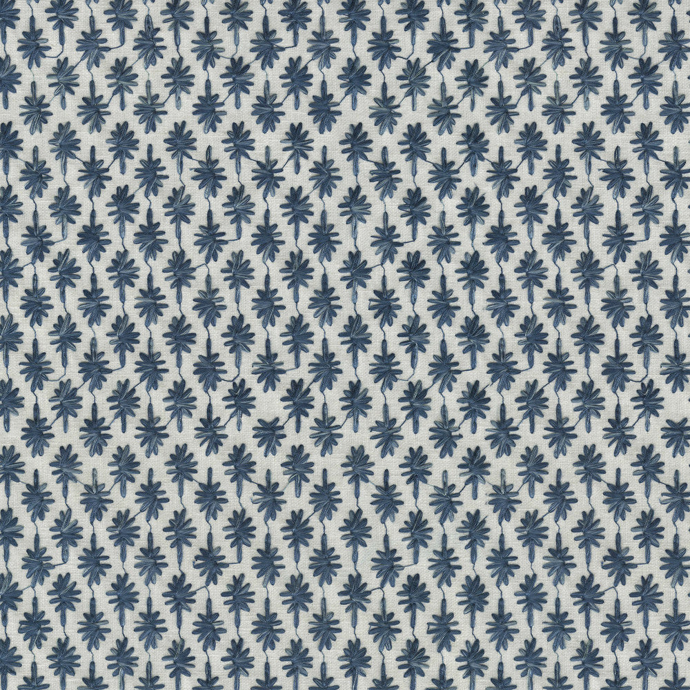 Crest Haven Emb Porcelain 410140 by PKL Studio Fabric - 50%Polyester 50%Cotton Embroid:100%Viscose INDIA 51000 Horizontal: 1.1 and Vertical: 1.2 54 - Fabric Carolina -