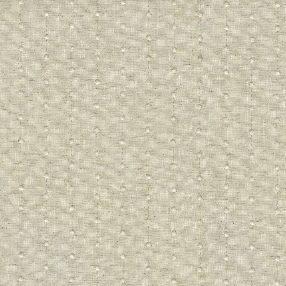 Swiss Dot Emb Vanilla 410193 by PKL Studio Fabric - 82%Polyester 11%Cotton 7%Linen Embroid:78%Cotton 22%Viscose INDIA 51000 Horizontal: 2.3 and Vertical: 1 54 - Fabric Carolina -