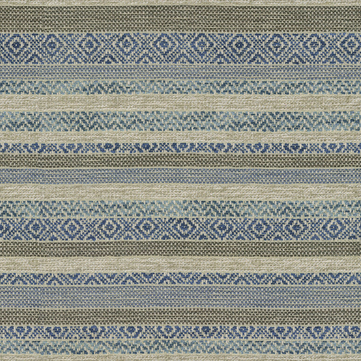 Kilim Bands Atlantic 410311 by PKL Studio Fabric - 67%Polyester 23%Viscose 3%Linen 7%Cotton INDIA 51000 Horizontal: 1.3 and Vertical: 7 54 - Fabric Carolina -
