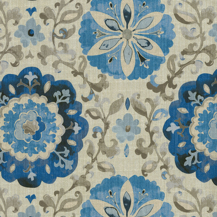 Soumak Suzani Lapis 410331 by PKL Studio Fabric - 100%Cotton PERU 22000 Horizontal: 13.5 and Vertical: 13.5 54 - Fabric Carolina -