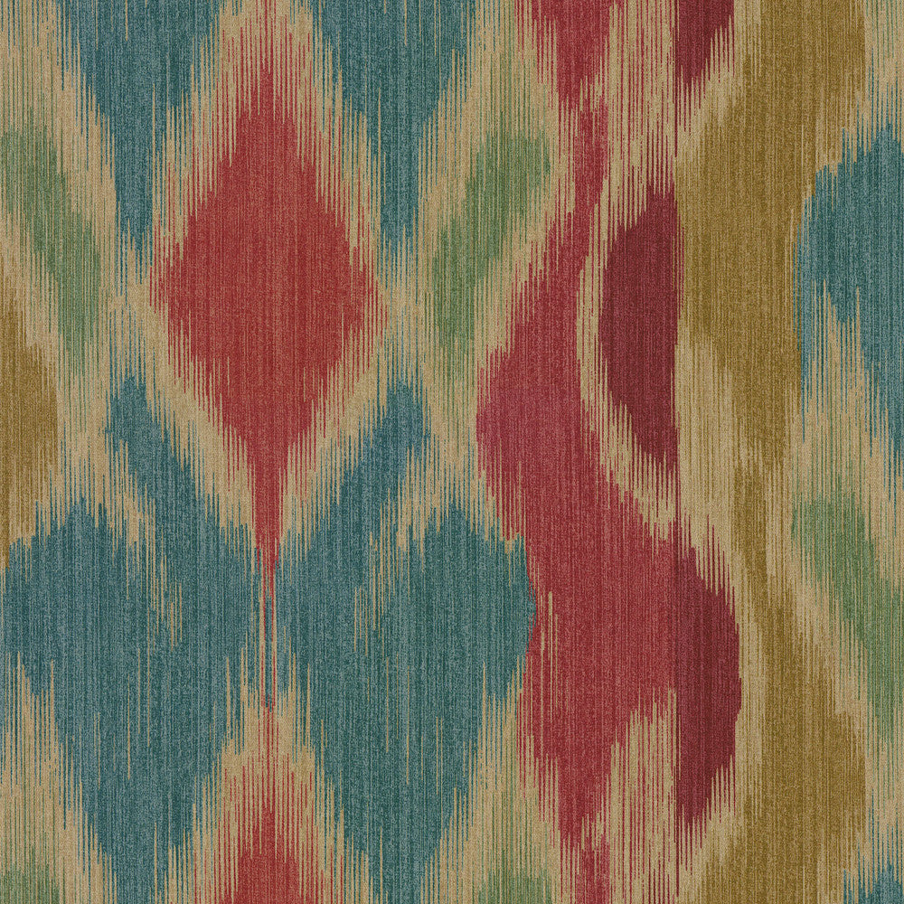 Bergama Ikat Teaberry 410340 by PKL Studio Fabric - 100%Cotton PERU 22000 Horizontal: 13.5 and Vertical: 12.6 54 - Fabric Carolina -