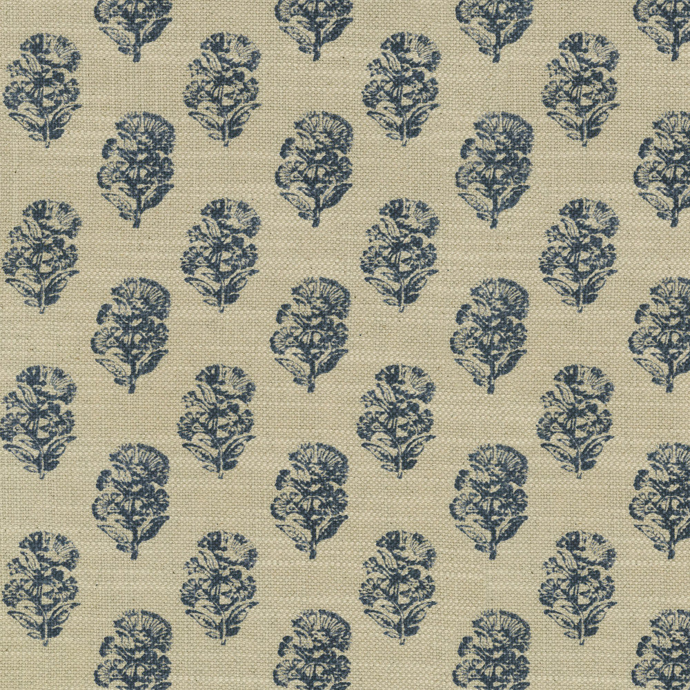Posy Indigo 410420 by PKL Studio Fabric - 75% Cotton 25% Linen PAKISTAN 31000 Horizontal: 3.75 and Vertical: 3.125 55 - Fabric Carolina -