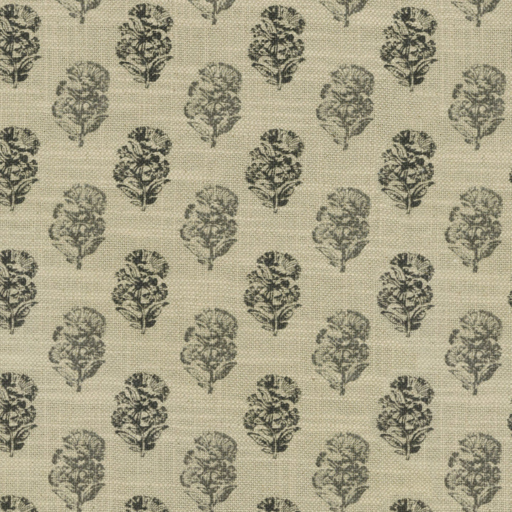 Posy Charcoal 410423 by PKL Studio Designer Fabric - 75% Cotton 25% Linen PAKISTAN 31000 Horizontal: 3.75 and Vertical: 3.125 55 - Swanky Fabrics -