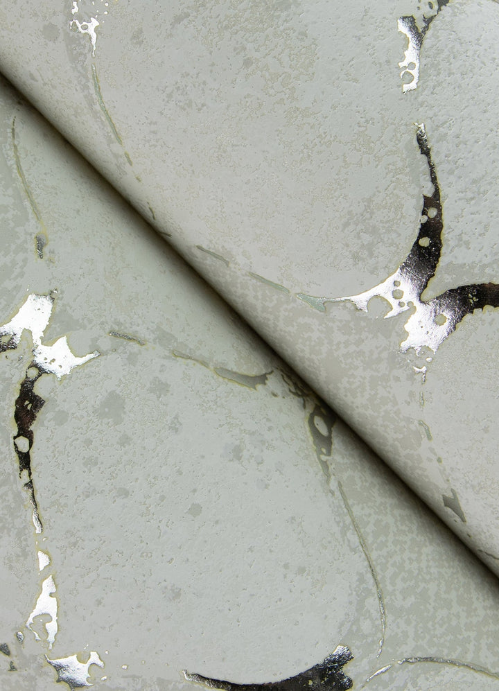 Pilak Silver Ogee Tile Wallpaper by A-Street Prints Designer
