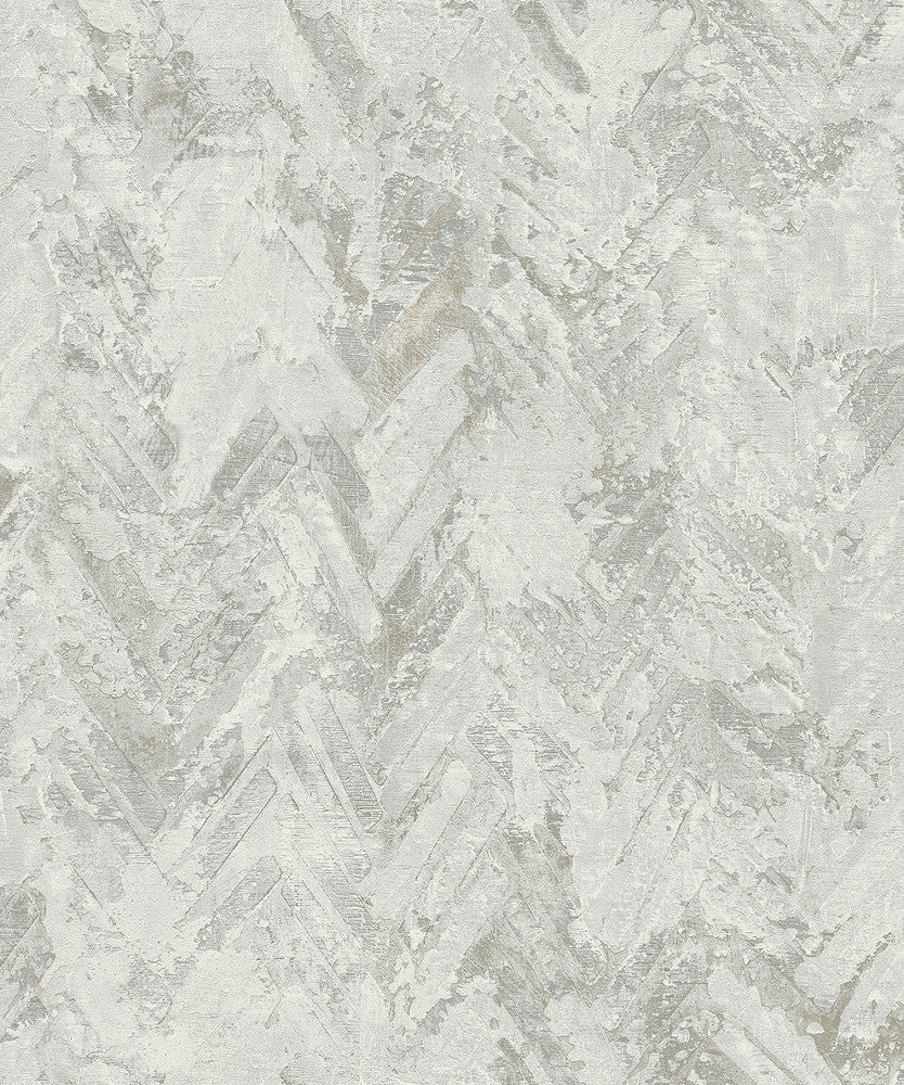 Amesemi Light Grey Distressed Herringbone Wallpaper by A-Street Prints Lumina Covers about 57.8 square feet 21-in by 33-ft long roll Unpasted 12.6 - Fabric Carolina -
