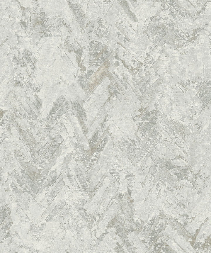 Amesemi Light Grey Distressed Herringbone Wallpaper by A-Street Prints Lumina Covers about 57.8 square feet 21-in by 33-ft long roll Unpasted 12.6 - Fabric Carolina -