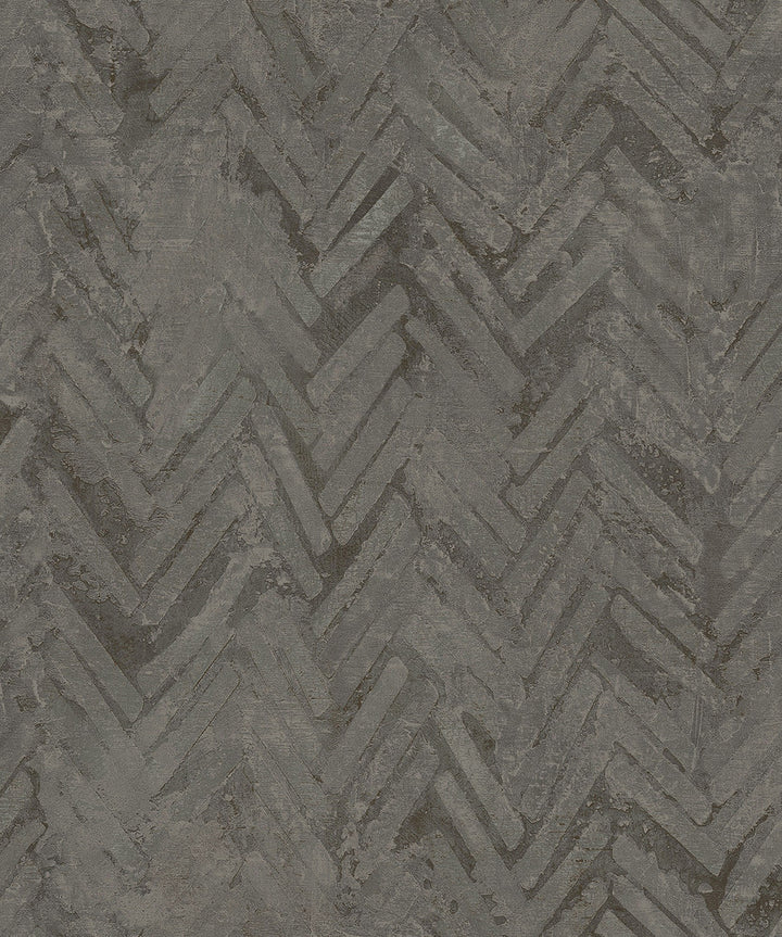Amesemi Dark Grey Distressed Herringbone Wallpaper by A-Street Prints Lumina Covers about 57.8 square feet 21-in by 33-ft long roll Unpasted 12.6 - Fabric Carolina -