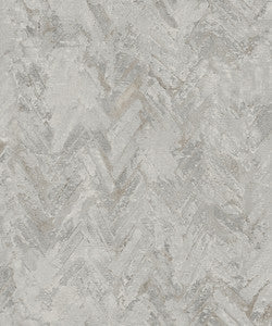 Amesemi Grey Distressed Herringbone Wallpaper by A-Street Prints