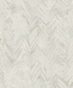Amesemi Off White Distressed Herringbone Wallpaper by A-Street Prints