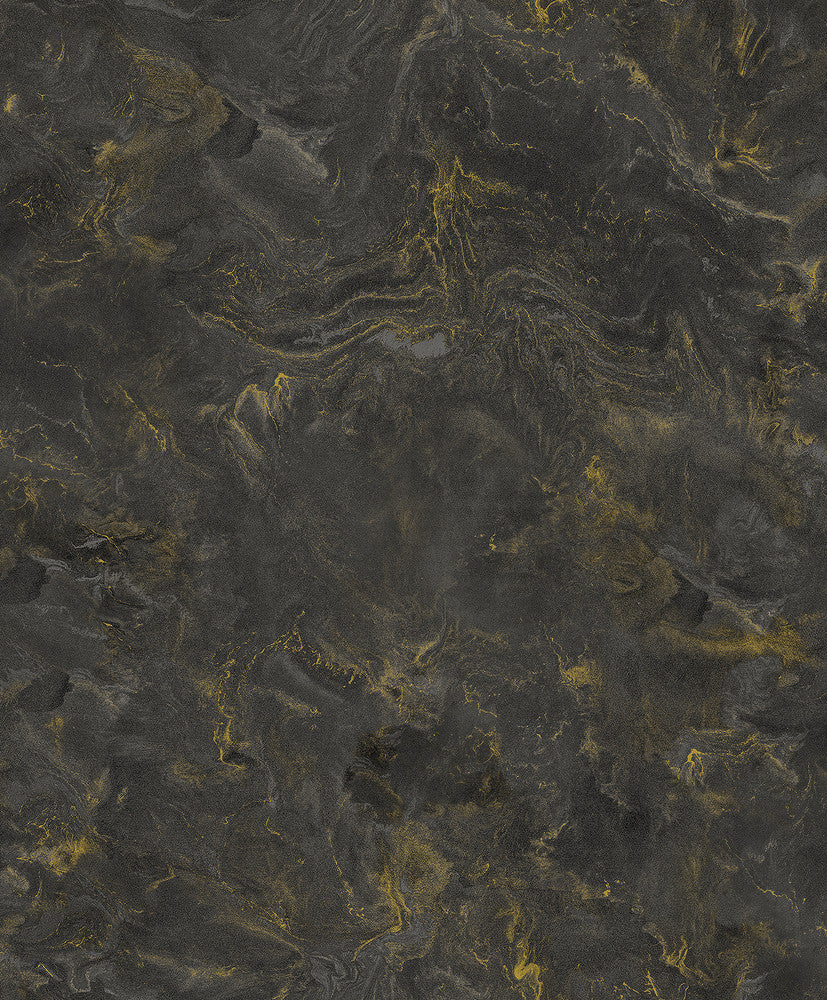 Meness Black Metallic Marbling Wallpaper by A-Street Prints Lumina Covers about 57.8 square feet 21-in by 33-ft long roll Unpasted 12.6 - Fabric Carolina -