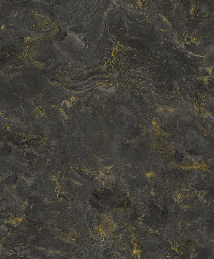 Meness Black Metallic Marbling Wallpaper by A-Street Prints Lumina Covers about 57.8 square feet 21-in by 33-ft long roll Unpasted 12.6 - Fabric Carolina -